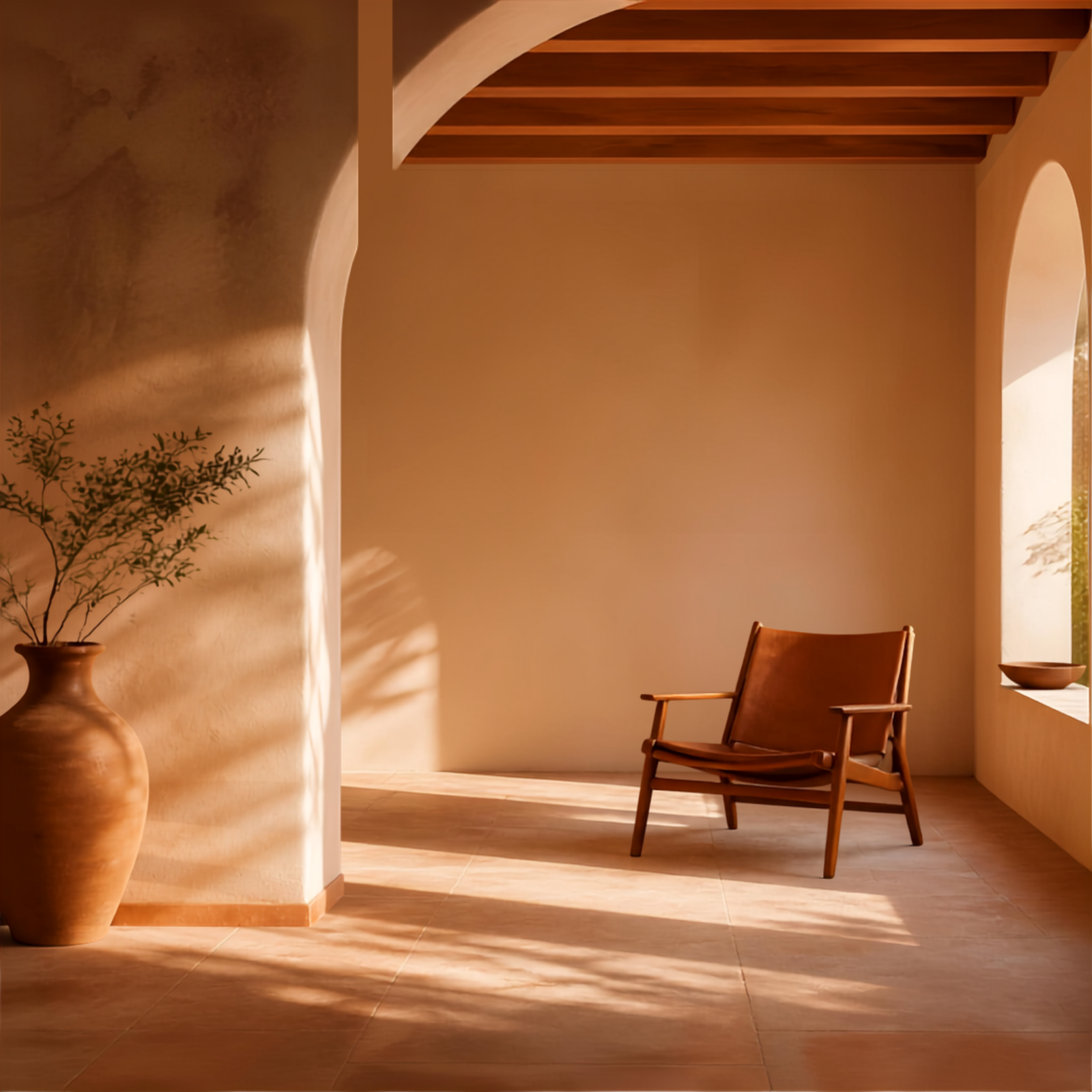 Empty chair by a window, representing christian comfort for grief